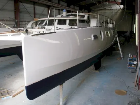 Mouillage du catamaran